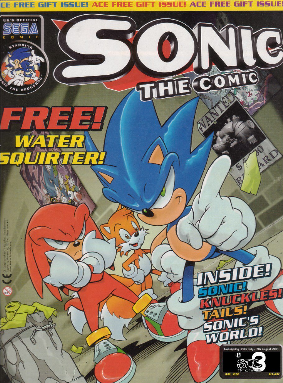 Sonic - The Comic Issue No. 212 Cover Page